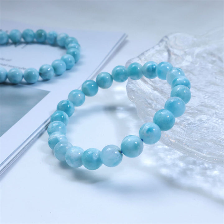 Bransoletka z Buddha Stones naturalna Larimar Wisdom Confidence