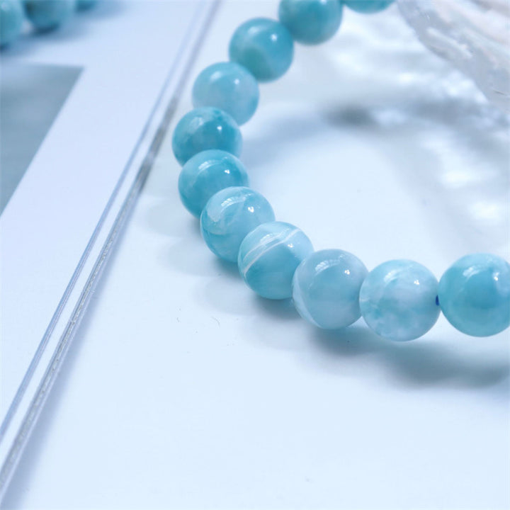 Bransoletka z Buddha Stones naturalna Larimar Wisdom Confidence