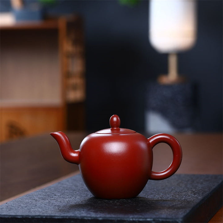 Buddha Stones Yixing Pół-ręcznie wykonany Brązowy Fioletowy Gliniany Czajnik Kung Fu 200ml