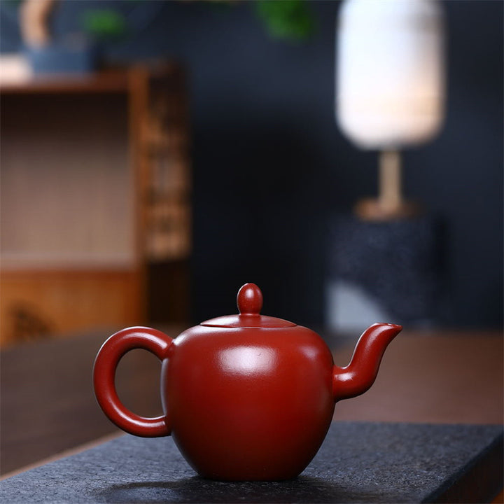Buddha Stones Yixing Pół-ręcznie wykonany Brązowy Fioletowy Gliniany Czajnik Kung Fu 200ml