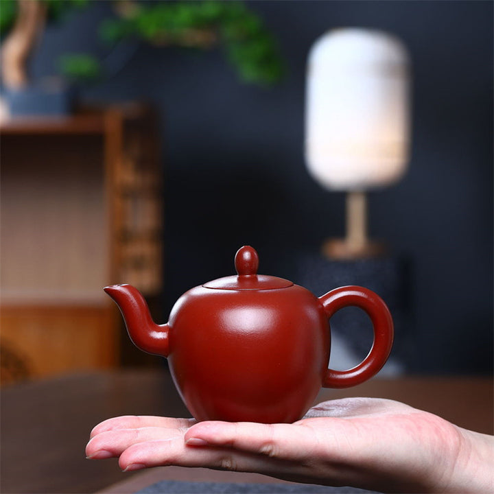Buddha Stones Yixing Pół-ręcznie wykonany Brązowy Fioletowy Gliniany Czajnik Kung Fu 200ml