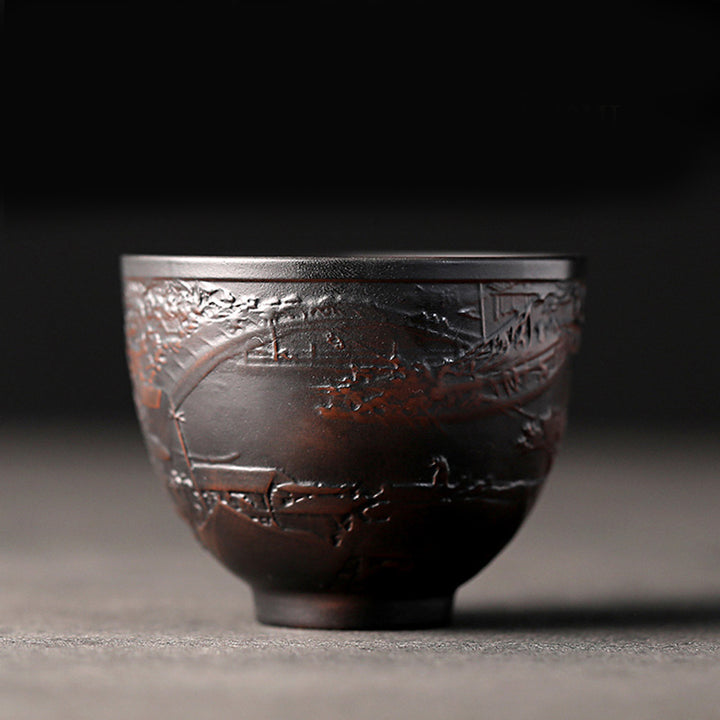 Buddha Stones Liść Lotosu Kwiat Krajobraz Smok Bambus Ceramiczny Filiżanka Kung Fu Filiżanka Miska
