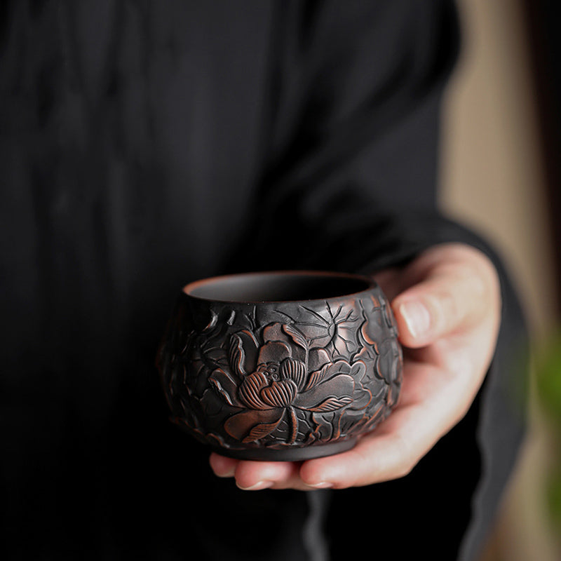 Buddha Stones Liść Lotosu Kwiat Krajobraz Smok Bambus Ceramiczny Filiżanka Kung Fu Filiżanka Miska