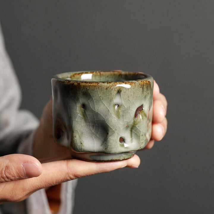 Buddha Stones ręcznie robione proste spękane tekstury lodu chiński Jianzhan ceramiczny kubek do herbaty Kung Fu kubek do herbaty