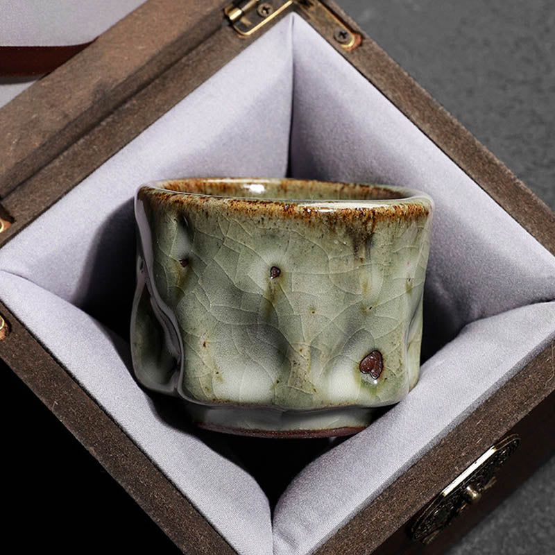 Buddha Stones ręcznie robione proste spękane tekstury lodu chiński Jianzhan ceramiczny kubek do herbaty Kung Fu kubek do herbaty
