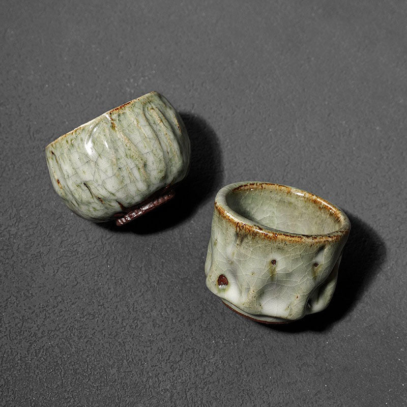 Buddha Stones ręcznie robione proste spękane tekstury lodu chiński Jianzhan ceramiczny kubek do herbaty Kung Fu kubek do herbaty