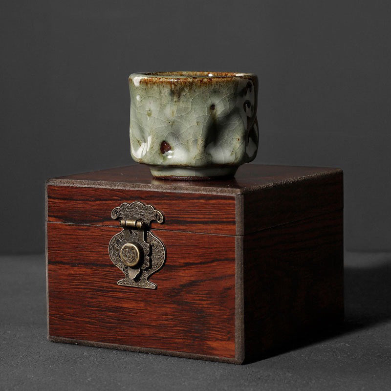 Buddha Stones ręcznie robione proste spękane tekstury lodu chiński Jianzhan ceramiczny kubek do herbaty Kung Fu kubek do herbaty
