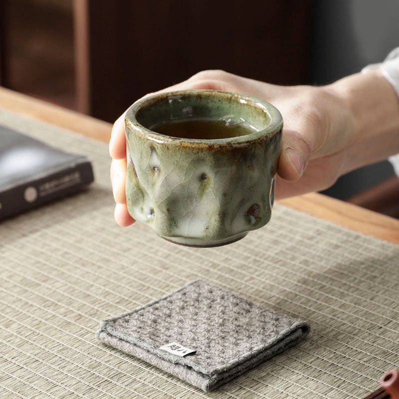 Buddha Stones ręcznie robione proste spękane tekstury lodu chiński Jianzhan ceramiczny kubek do herbaty Kung Fu kubek do herbaty