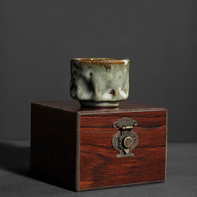 Buddha Stones ręcznie robione proste spękane tekstury lodu chiński Jianzhan ceramiczny kubek do herbaty Kung Fu kubek do herbaty