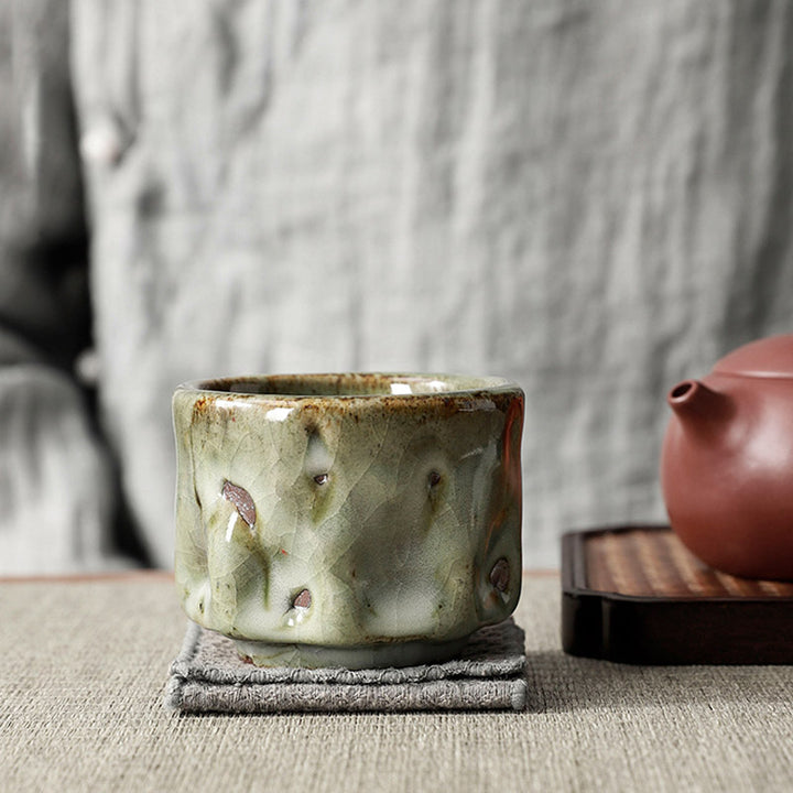 Buddha Stones ręcznie robione proste spękane tekstury lodu chiński Jianzhan ceramiczny kubek do herbaty Kung Fu kubek do herbaty
