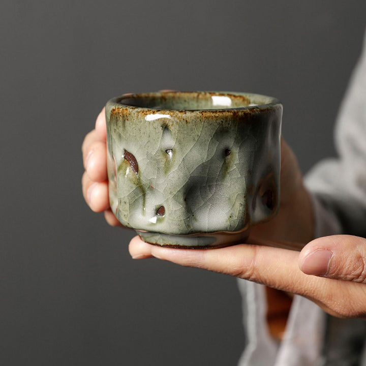 Buddha Stones ręcznie robione proste spękane tekstury lodu chiński Jianzhan ceramiczny kubek do herbaty Kung Fu kubek do herbaty