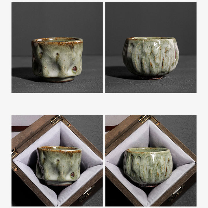 Buddha Stones ręcznie robione proste spękane tekstury lodu chiński Jianzhan ceramiczny kubek do herbaty Kung Fu kubek do herbaty