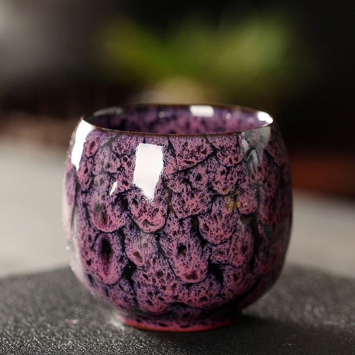 Buddha Stones Proste wielokolorowe zmiany pieca Chiński Jianzhan Ceramiczny kubek do herbaty Kung Fu 110 ml