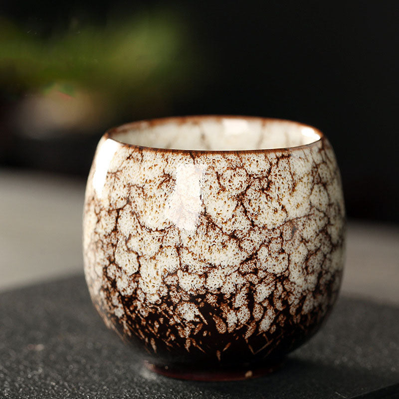 Buddha Stones Proste wielokolorowe zmiany pieca Chiński Jianzhan Ceramiczny kubek do herbaty Kung Fu 110 ml