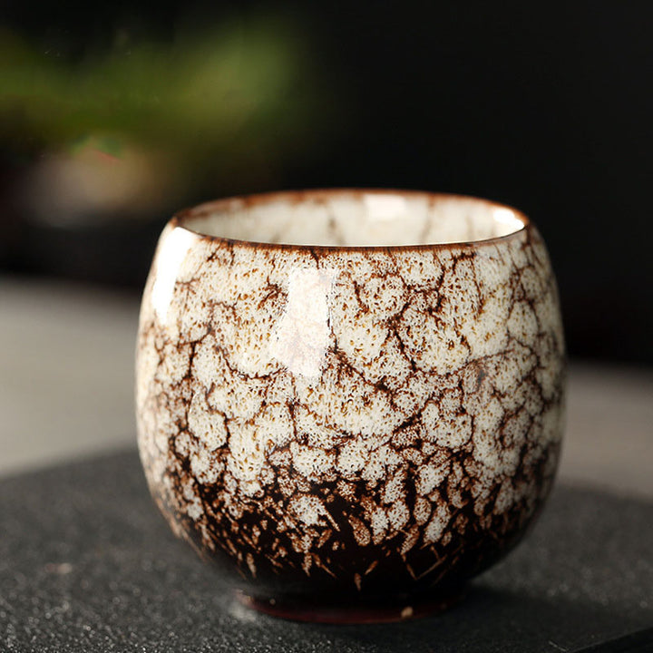 Buddha Stones Proste wielokolorowe zmiany pieca Chiński Jianzhan Ceramiczny kubek do herbaty Kung Fu 110 ml