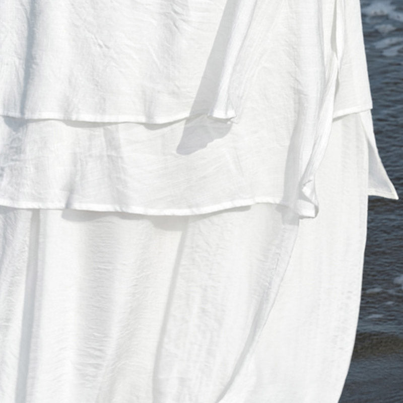 Buddha Stones 2 szt. Białe Tai Chi Medytacja Joga Zen Bawełna Lniana Odzież Top Spodnie Zestaw damski - image 8