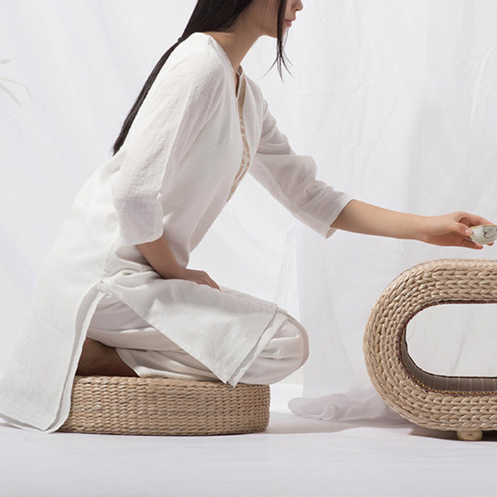 Buddha Stones 2 szt. Tai Chi Medytacja Joga Bawełniana Odzież Top Spodnie Zestaw damski - image 11