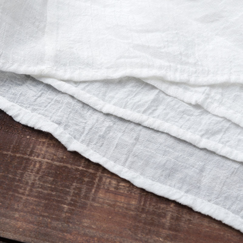 Buddha Stones 2 szt. Prosty design Białe spodnie do medytacji jogi Zen Tai Chi Bawełna Lniana Odzież damska Zestaw - image 14