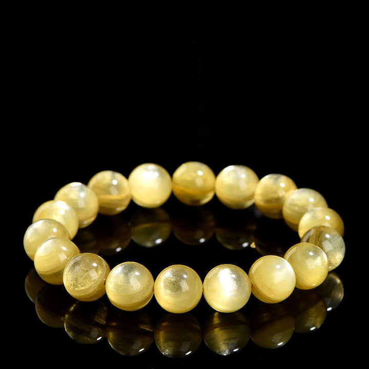 Bransoletka ochronna Buddha Stones Natural Golden Lepidolite Prosperity