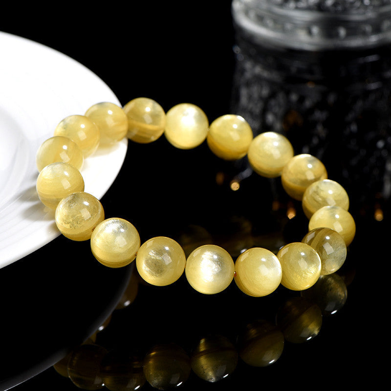 Bransoletka ochronna Buddha Stones Natural Golden Lepidolite Prosperity