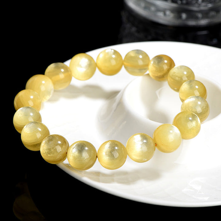 Bransoletka ochronna Buddha Stones Natural Golden Lepidolite Prosperity