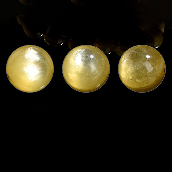 Bransoletka ochronna Buddha Stones Natural Golden Lepidolite Prosperity