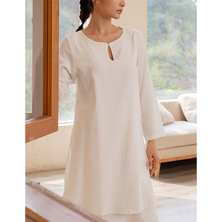 Buddha Stones 2 szt. Prosty design Tai Chi Medytacja Joga Odzież Top Spodnie Zestaw damski - image 10