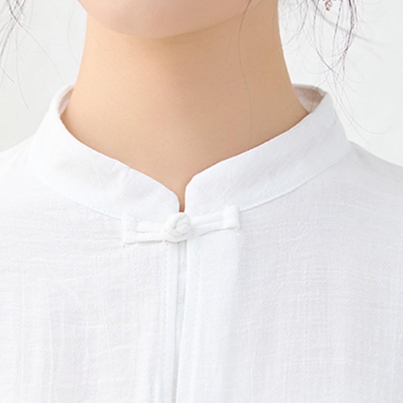 Buddha Stones 2 szt. Proste chińskie żaby guziki spodnie do medytacji joga zen tai chi bawełna odzież damska zestaw - image 10