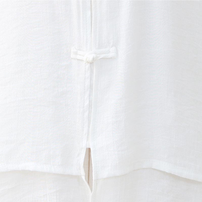 Buddha Stones 2 szt. Proste chińskie żaby guziki spodnie do medytacji joga zen tai chi bawełna odzież damska zestaw - image 12