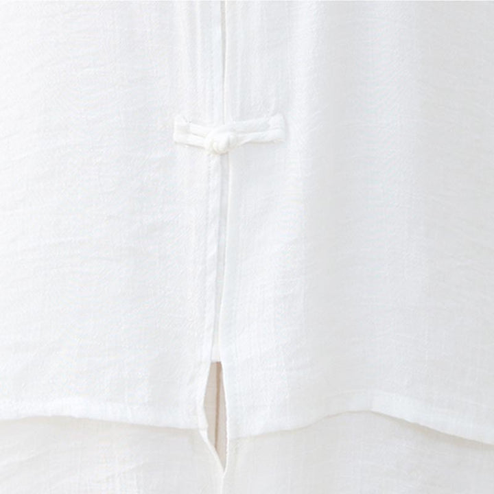 Buddha Stones 2 szt. Proste chińskie żaby guziki spodnie do medytacji joga zen tai chi bawełna odzież damska zestaw - image 12