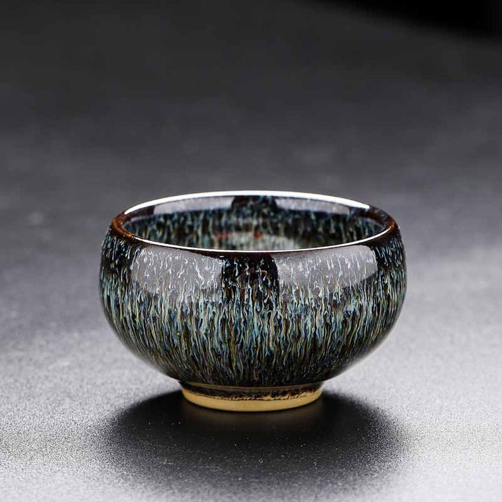 Buddha Stones Małe Ryby Koi Piec Zmiana Chiński Jianzhan Ceramiczny Filiżanka Kung Fu Filiżanka 60ml