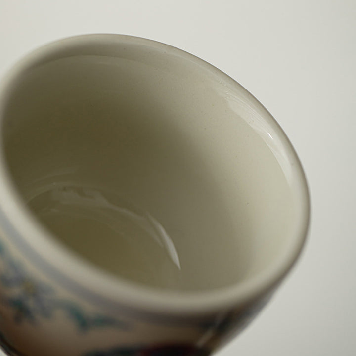 Buddha Stones Koi Ryba Arowana Piwonia Słonecznik Ceramiczny Filiżanka Kung Fu Filiżanka do herbaty 60ml