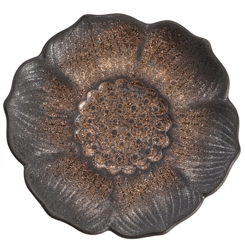 Podkładka pod kubek z ceramicznymi kamieniami Buddha Stones Vintage Lotus Flower Podkładka pod kubek Kung Fu Tea Mat