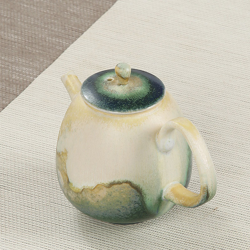 Buddha Stones Zielono-beżowy Chiński Gongfu Herbata Ceramiczny Dzbanek Kung Fu 230ml