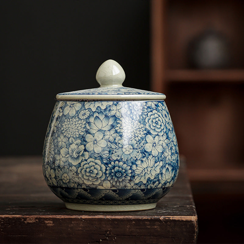 Buddha Stones Niebiesko-biała porcelana Chińska herbata Gongfu Ceramiczny czajniczek Kung Fu Filtr do herbaty Pojemnik