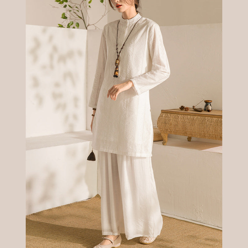 Buddha Stones 2 szt. Długi rękaw Odzież do jogi Medytacja Odzież Top Spodnie Zestaw damski - image 3