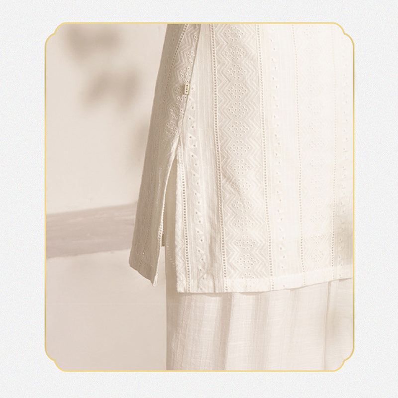 Buddha Stones 2 szt. Długi rękaw Odzież do jogi Medytacja Odzież Top Spodnie Zestaw damski - image 6