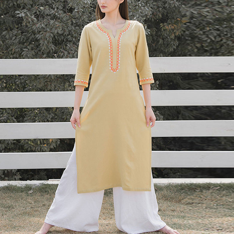 Buddha Stones 2 szt. dekolt w serek haft odzież do jogi zen medytacja bawełna len top spodnie damskie zestaw - image 17