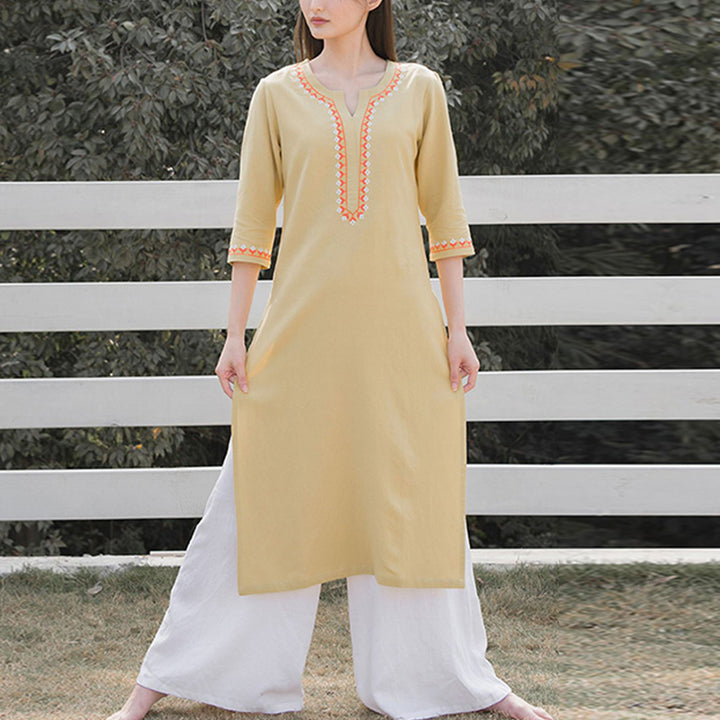 Buddha Stones 2 szt. dekolt w serek haft odzież do jogi zen medytacja bawełna len top spodnie damskie zestaw - image 17