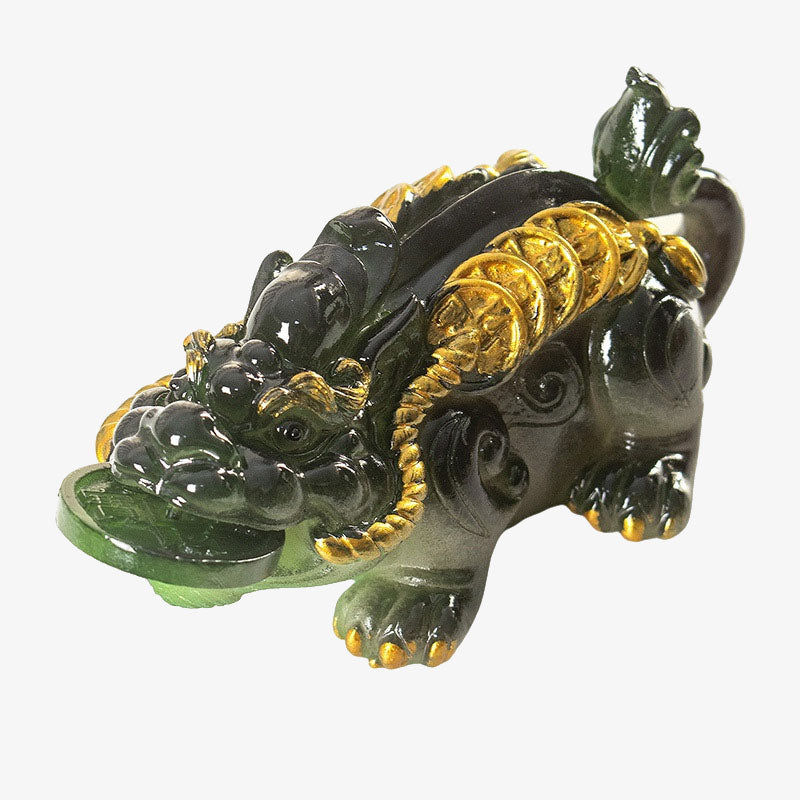 Buddha Stones Zmieniające Kolor Małe Monety Miedziane PiXiu Żywica Herbata Zwierzę Bogactwo Dom Figurka Dekoracja