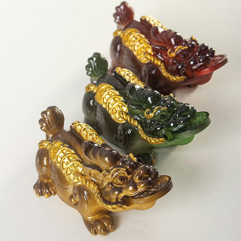 Buddha Stones Zmieniające Kolor Małe Monety Miedziane PiXiu Żywica Herbata Zwierzę Bogactwo Dom Figurka Dekoracja