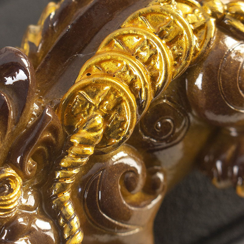 Buddha Stones Zmieniające Kolor Małe Monety Miedziane PiXiu Żywica Herbata Zwierzę Bogactwo Dom Figurka Dekoracja