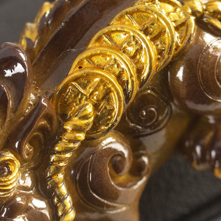 Buddha Stones Zmieniające Kolor Małe Monety Miedziane PiXiu Żywica Herbata Zwierzę Bogactwo Dom Figurka Dekoracja