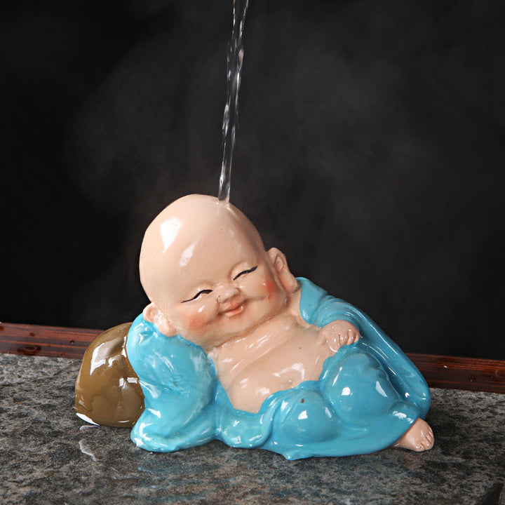 Buddha Stones Zmieniające Kolor Śmiejący Się Budda Żywica Herbata Zwierzę Domowe Bogactwo Figurka Dekoracja - image 13