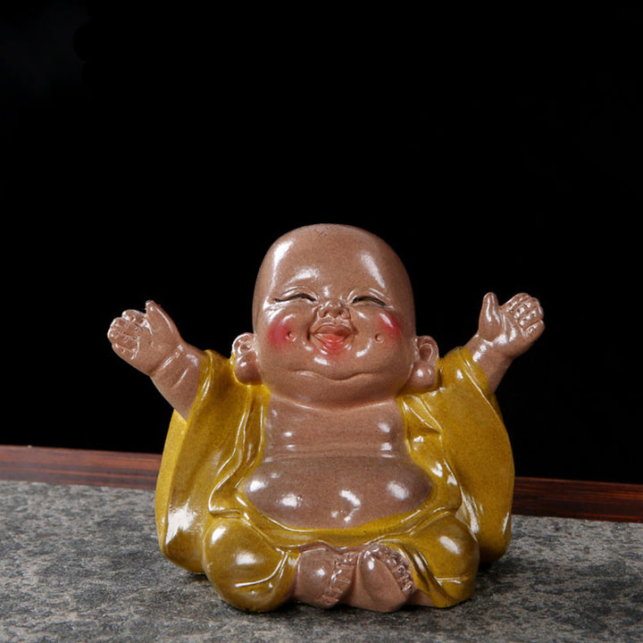 Buddha Stones Zmieniające Kolor Śmiejący Się Budda Żywica Herbata Zwierzę Domowe Bogactwo Figurka Dekoracja - image 3