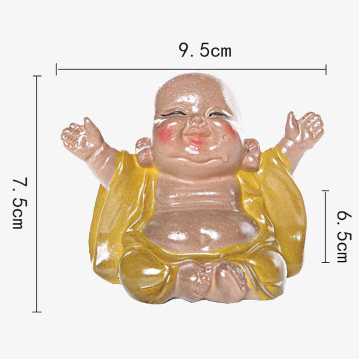 Buddha Stones Zmieniające Kolor Śmiejący Się Budda Żywica Herbata Zwierzę Domowe Bogactwo Figurka Dekoracja - image 11