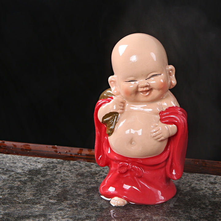 Buddha Stones Zmieniające Kolor Śmiejący Się Budda Żywica Herbata Zwierzę Domowe Bogactwo Figurka Dekoracja - image 16
