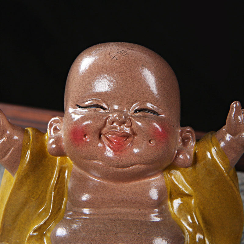 Buddha Stones Zmieniające Kolor Śmiejący Się Budda Żywica Herbata Zwierzę Domowe Bogactwo Figurka Dekoracja - image 5