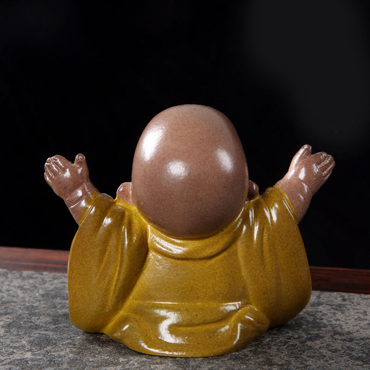 Buddha Stones Zmieniające Kolor Śmiejący Się Budda Żywica Herbata Zwierzę Domowe Bogactwo Figurka Dekoracja - image 4