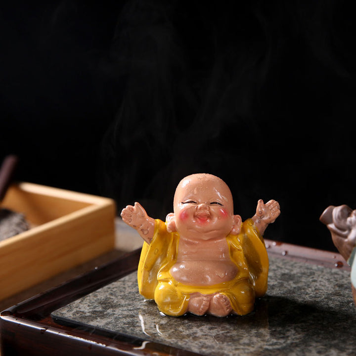 Buddha Stones Zmieniające Kolor Śmiejący Się Budda Żywica Herbata Zwierzę Domowe Bogactwo Figurka Dekoracja - image 8
